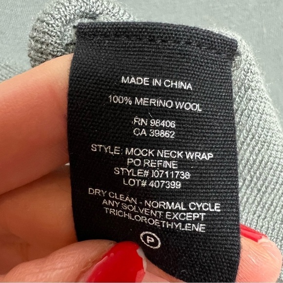 Theory Mock-Neck Crossover Long-Sleeve Sweater - Picture 5 of 7